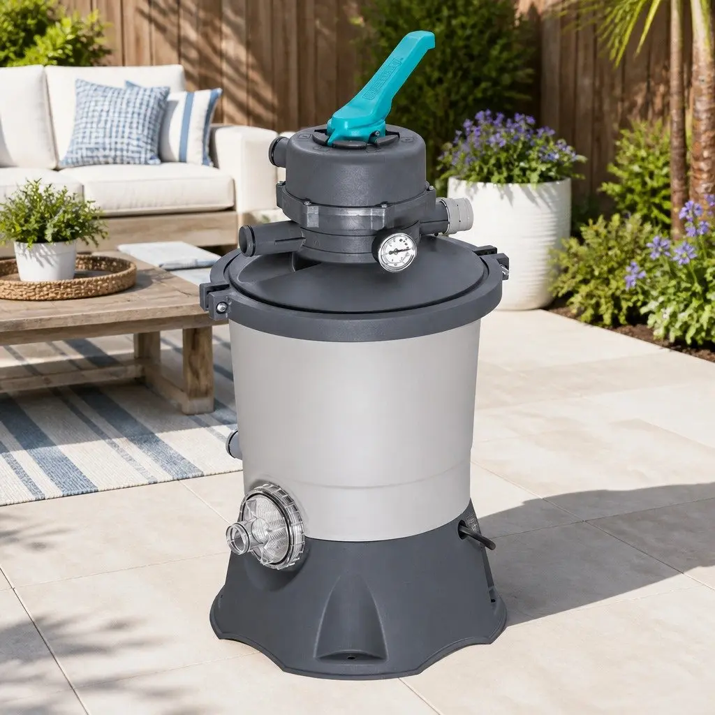 Pool Sand Filter Pump System 800GPH Corrosion Resistant Durable Easy Assembly for Above Ground Pools