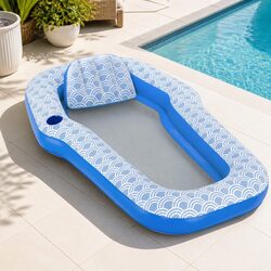 Inflatable Water Lounge Comfort Plush 1.78m Portable Pool Float Relaxing Lounger