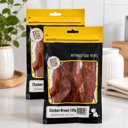 Dog Chicken Breast Treats 120g x 2pk Oven-Dried High Protein Low Fat Training