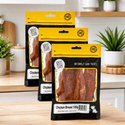 Oven-Dried Chicken Treats for Dogs - 120g x 3 - Enjoyable Rewards