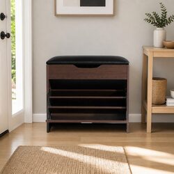 Concise 3-Tier Shoe Storage Bench for Your Entrance