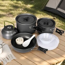 16Pcs Camping Cookware Set Portable Outdoor Cooking Pots Pans Kettle Travel Kit