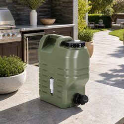 Compact 12L Green Water Container for Hydration