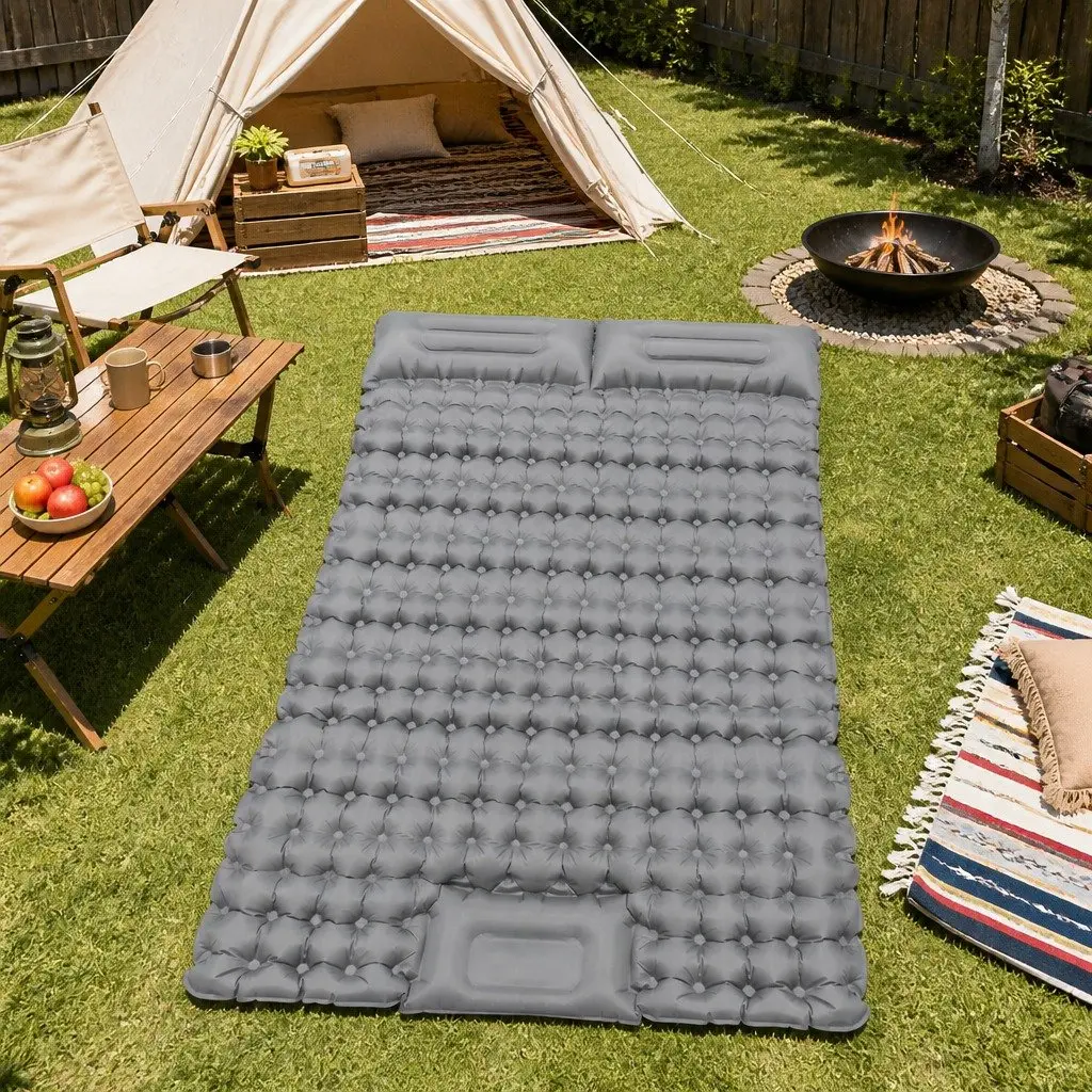 Self Inflating Camping Mattress Air Bed Double 9cm Thickness Sleeping Mat Carry
