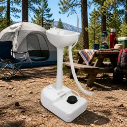 Efficient Handwash Stand with Foot Pump for Outdoor Hygiene