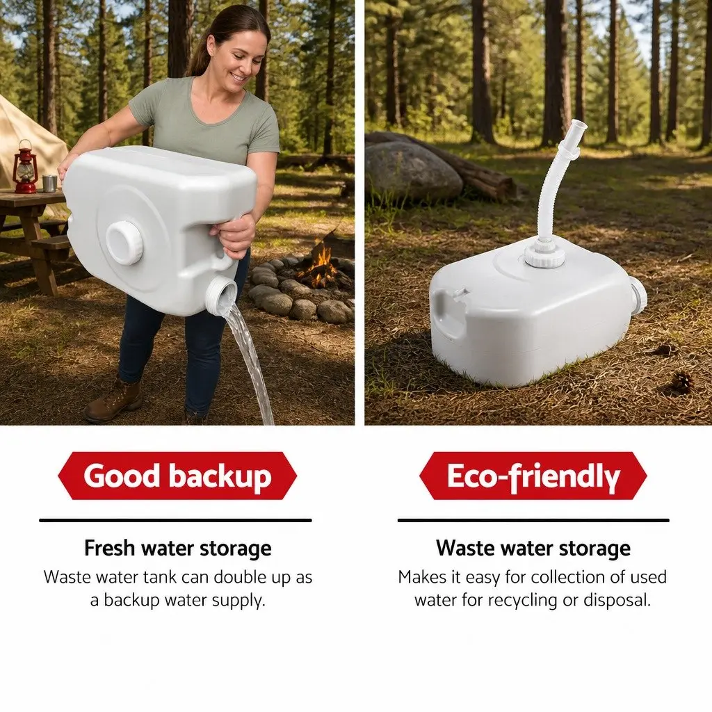 Portable Hand Wash Sink Stand Grey 43L Basin Foot Pump Operation with Wheels
