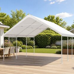 Compact 6x6m Carport with Heavy-Duty Frame