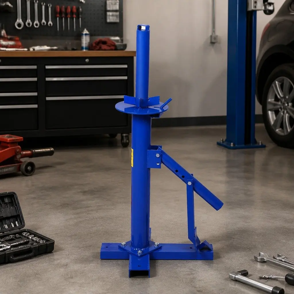 Motorcycle Tire Changer Tool Blue 8"-18" Rim Manual Pry Bar Floor Mount