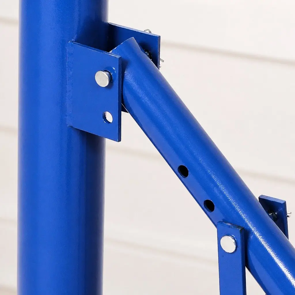 Motorcycle Tire Changer Tool Blue 8"-18" Rim Manual Pry Bar Floor Mount
