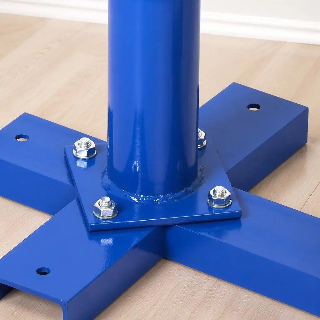 Motorcycle Tire Changer Tool Blue 8"-18" Rim Manual Pry Bar Floor Mount