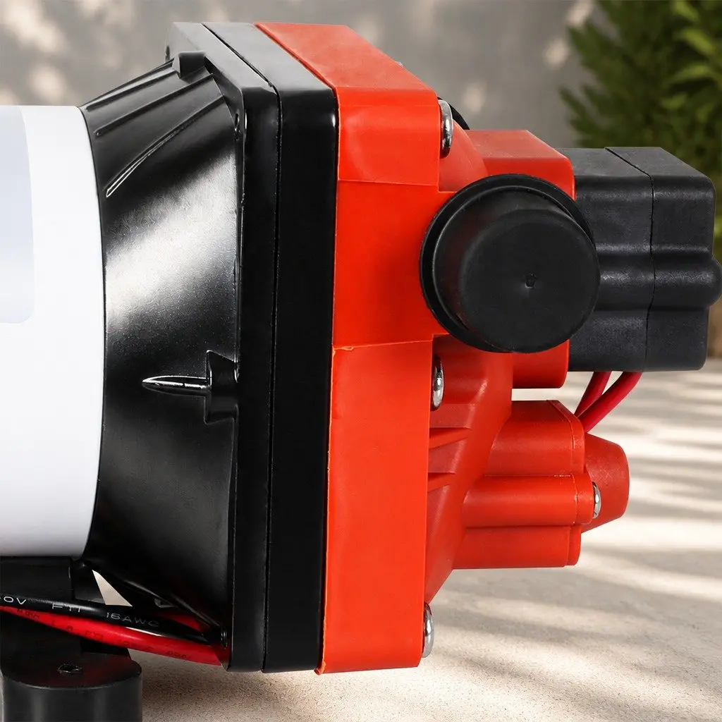 12V Water Pump Orange Compact Self-Priming High Pressure Diaphragm Portable Shower