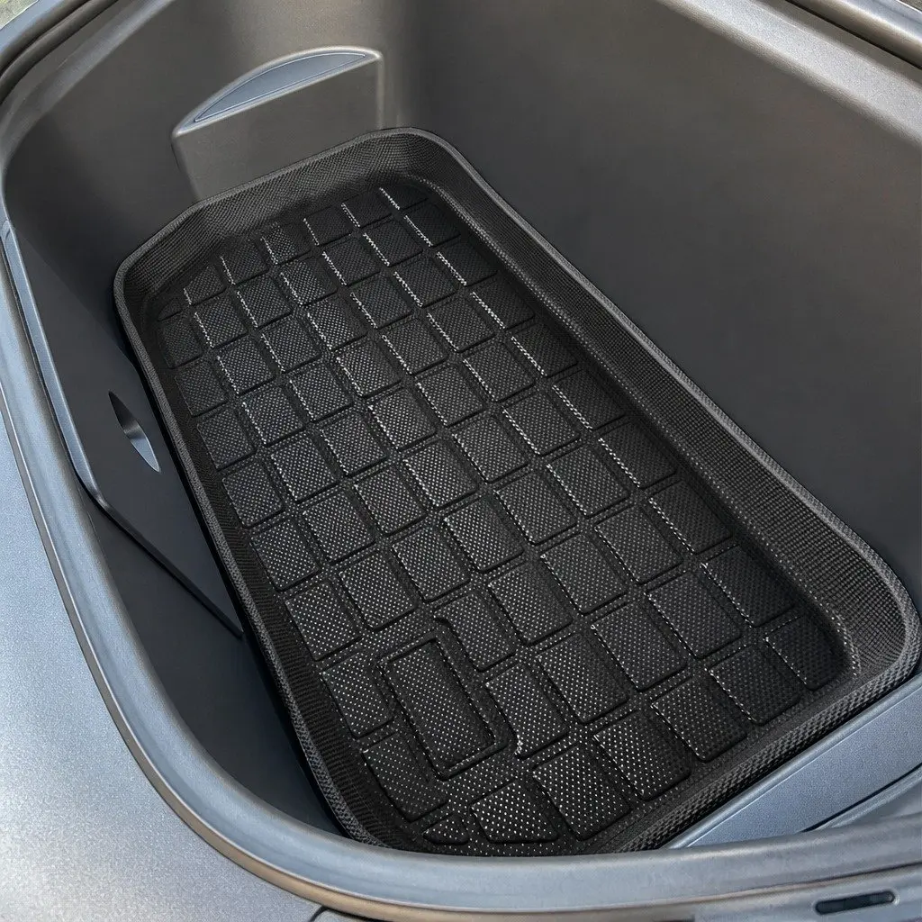 Car Floor Mats Black TPE Waterproof Custom Fit for Tesla Model Y 5-seat Front Rear Trunk Toolbox Set