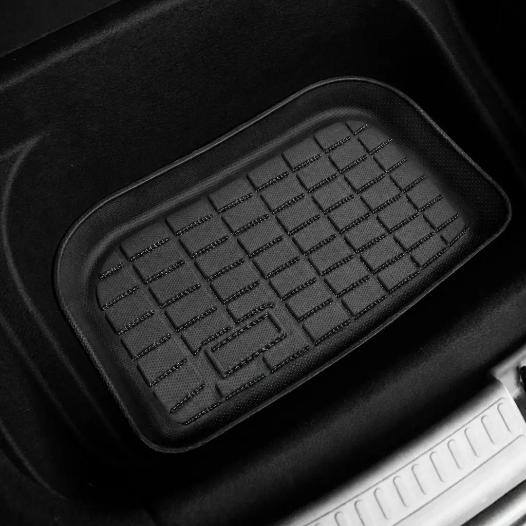 Car Floor Mats Black TPE 7 Piece Custom-fit for Tesla Model Y Front Rear Boot Toolbox Liner