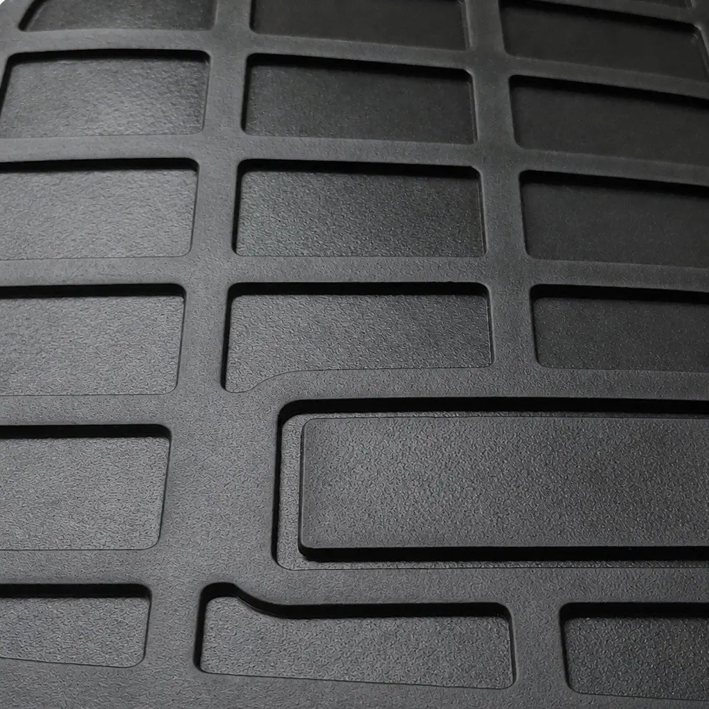 Car Floor Mats Black Custom-fit Waterproof Set for Tesla Model Y Front Rear Trunk Toolbox