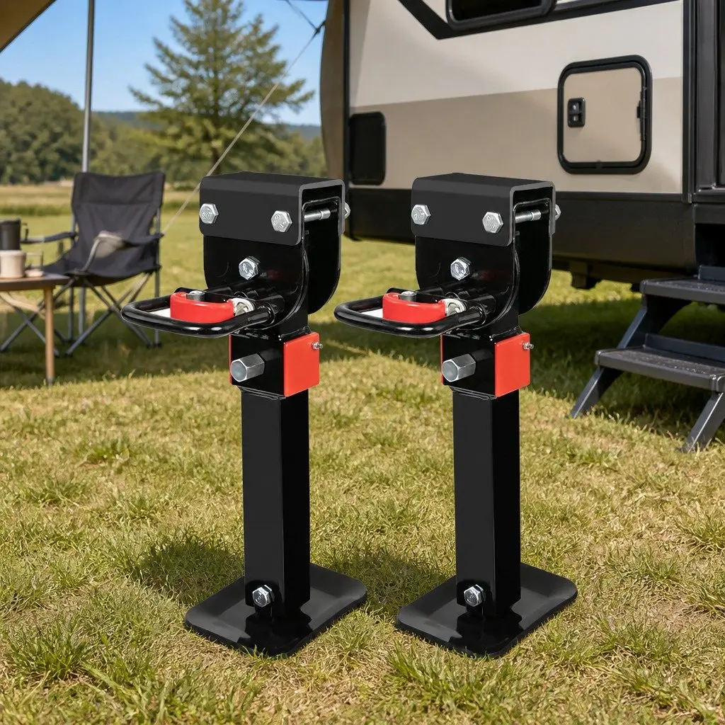 Caravan Stabiliser Legs Silver 410-545mm Height Adjustable Galvanised Steel