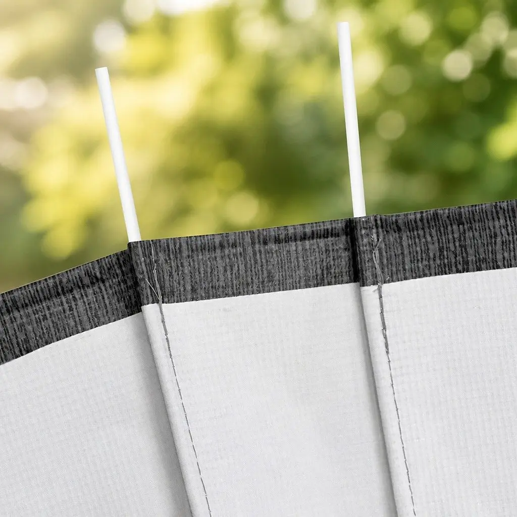 RV Awning Fabric Replacement Grey 14FT Heavy-Duty UV-Resistant Waterproof 18.05oz Four-Layer Construction