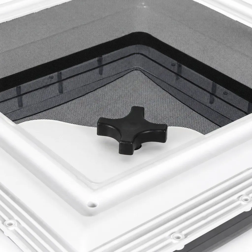 Caravan Roof Vent Skylight White Grey 40cm Opening UV Resistant Polycarbonate