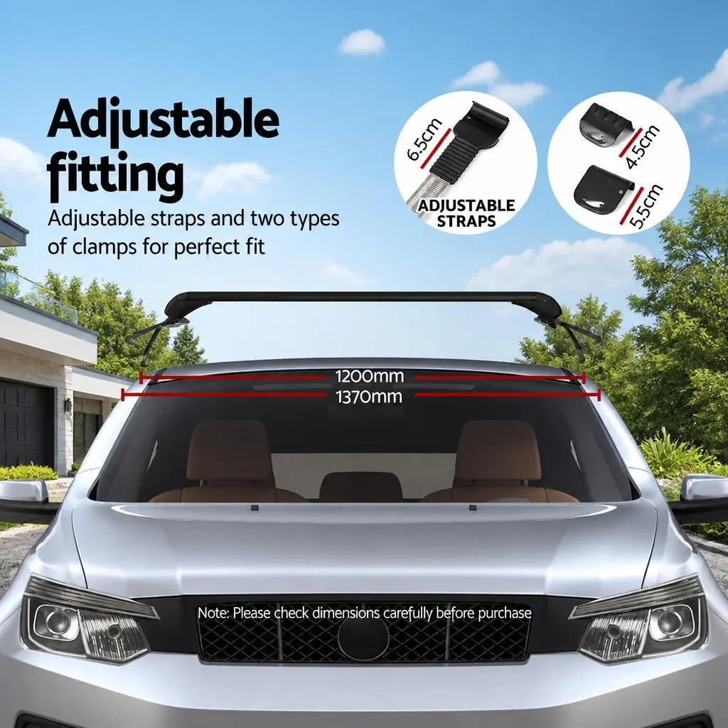 Car Roof Rack Black 90cm Aluminium Universal Anti-Theft Lockable Clamps