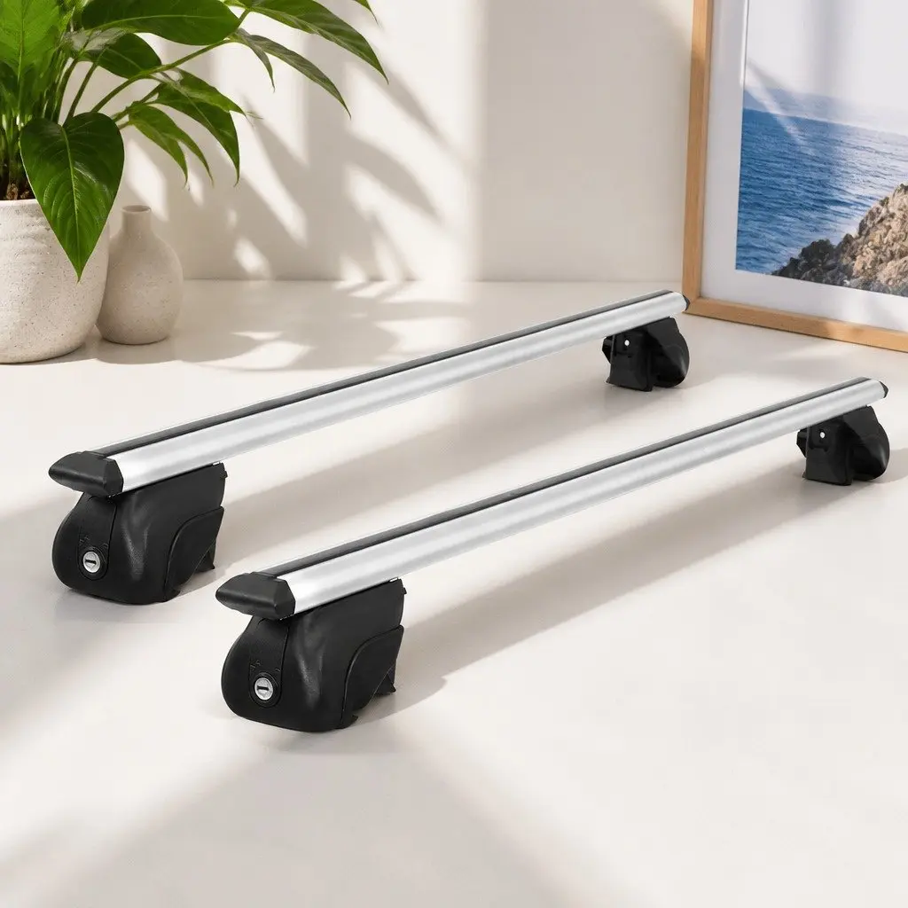Car Roof Rack Cross Bar Silver 111cm Aluminium Universal Holder Anti-Theft