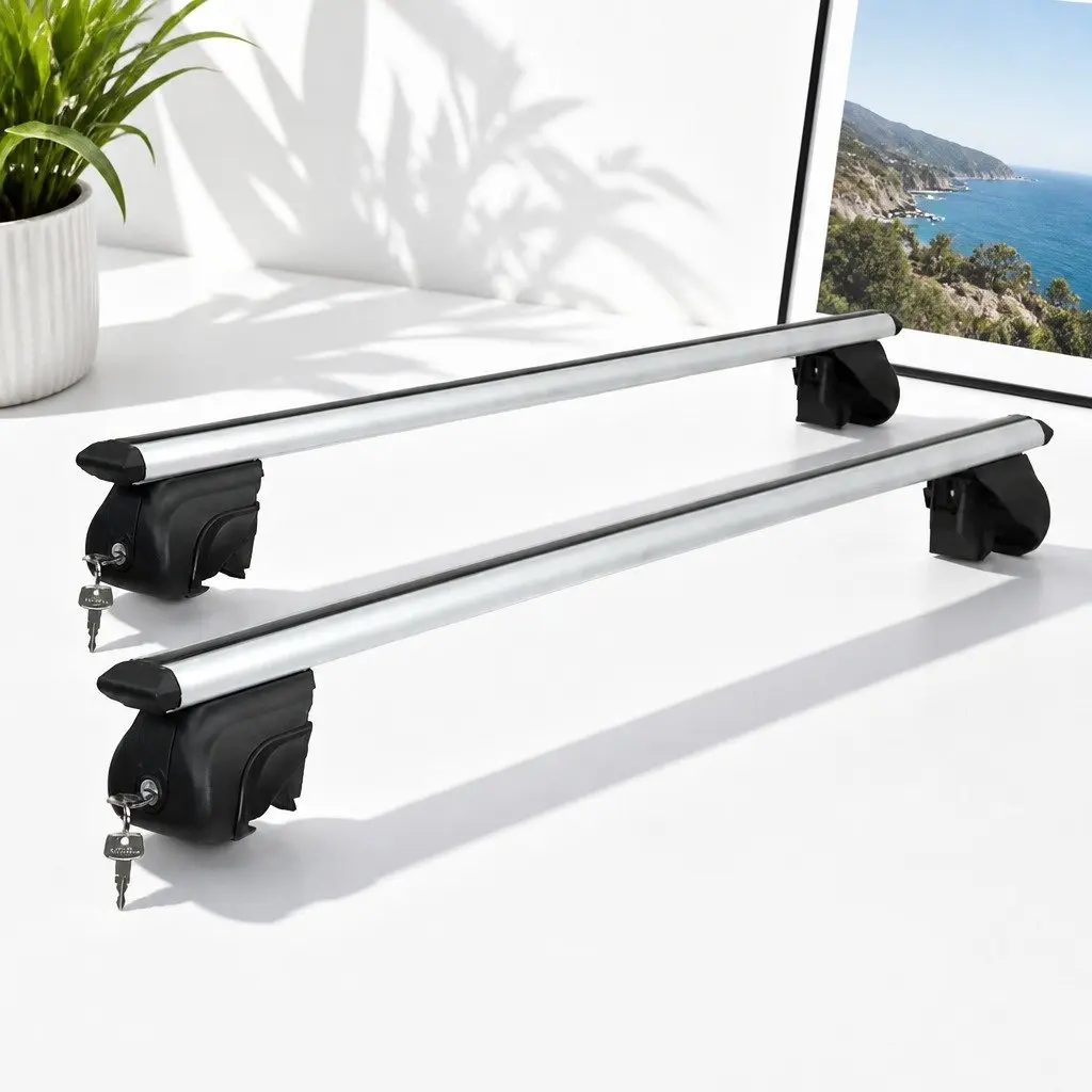 Car Roof Rack Cross Bar Silver 111cm Aluminium Universal Holder Anti-Theft