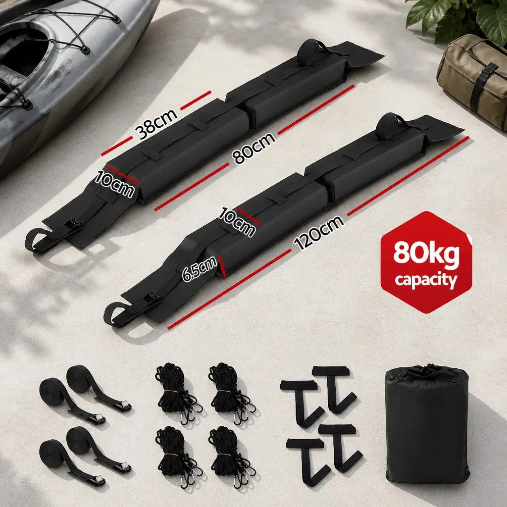 Universal Soft Roof Rack Pads for Kayak Surfboard SUP Canoe, Portable Cross