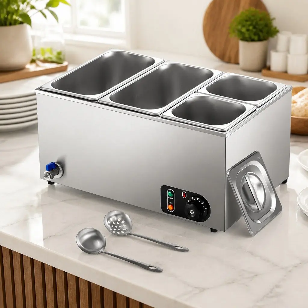 4-Pan Food Warmer Bain Marie
