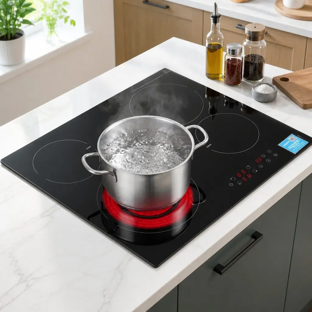 Ceramic Cooktop Black 5 Zone Touch Control 7600W Electric Hob