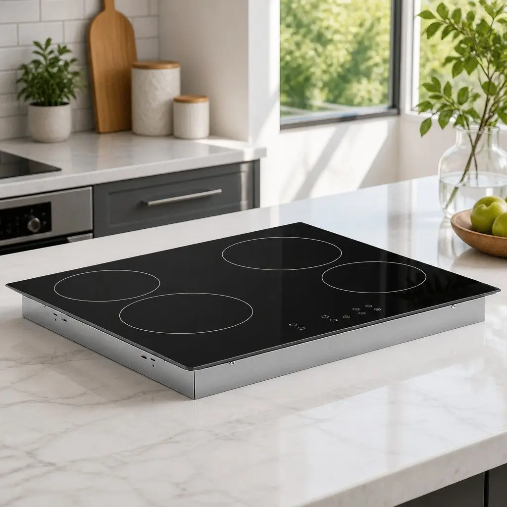 Electric Ceramic Cooktop 60cm Black Touch Control 4 Cooking Zones 6000W