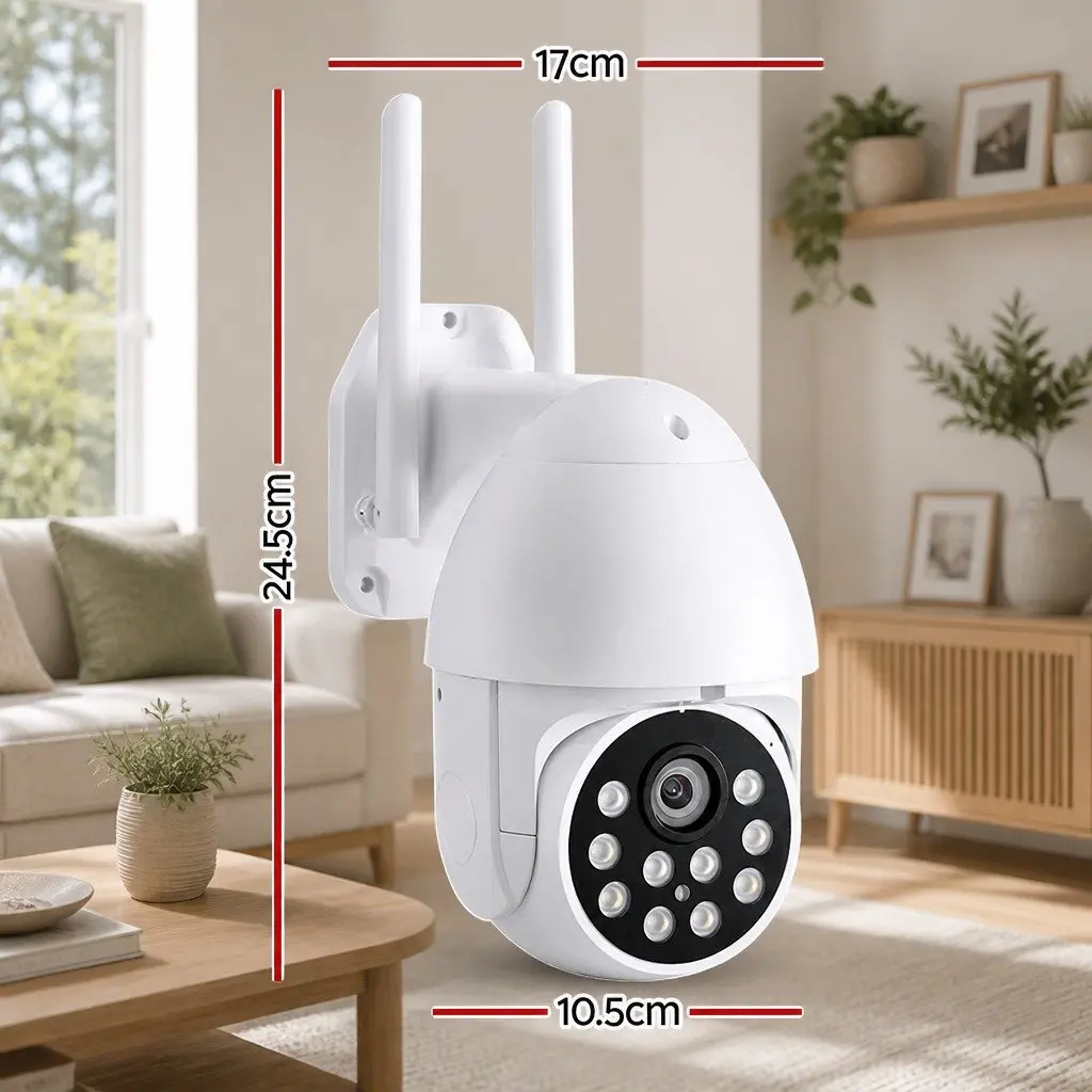 1080P Wireless IP Camera White Pan Tilt Night Vision Two Way Audio