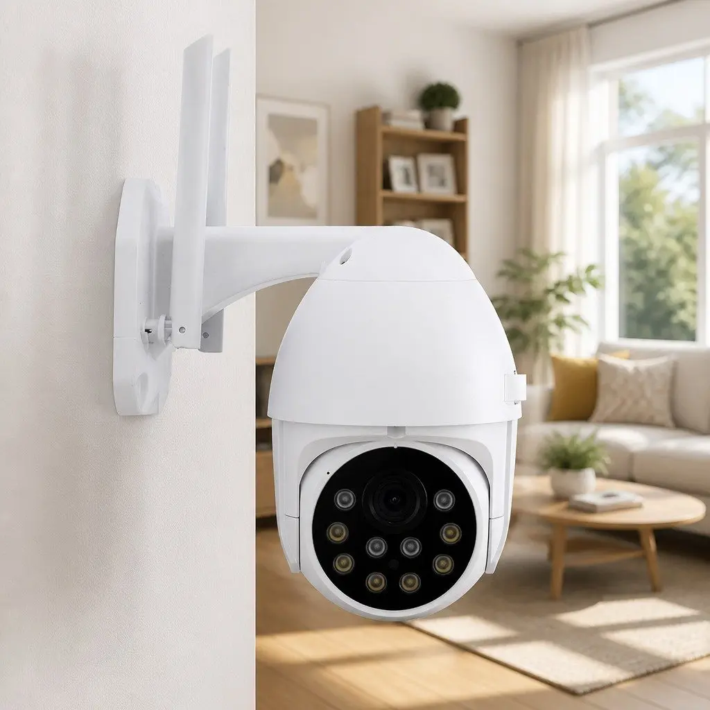 1080P Wireless IP Camera White Pan Tilt Night Vision Two Way Audio