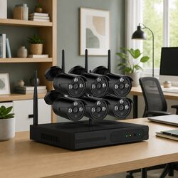 Compact Wireless CCTV Security System with NVR and Cameras