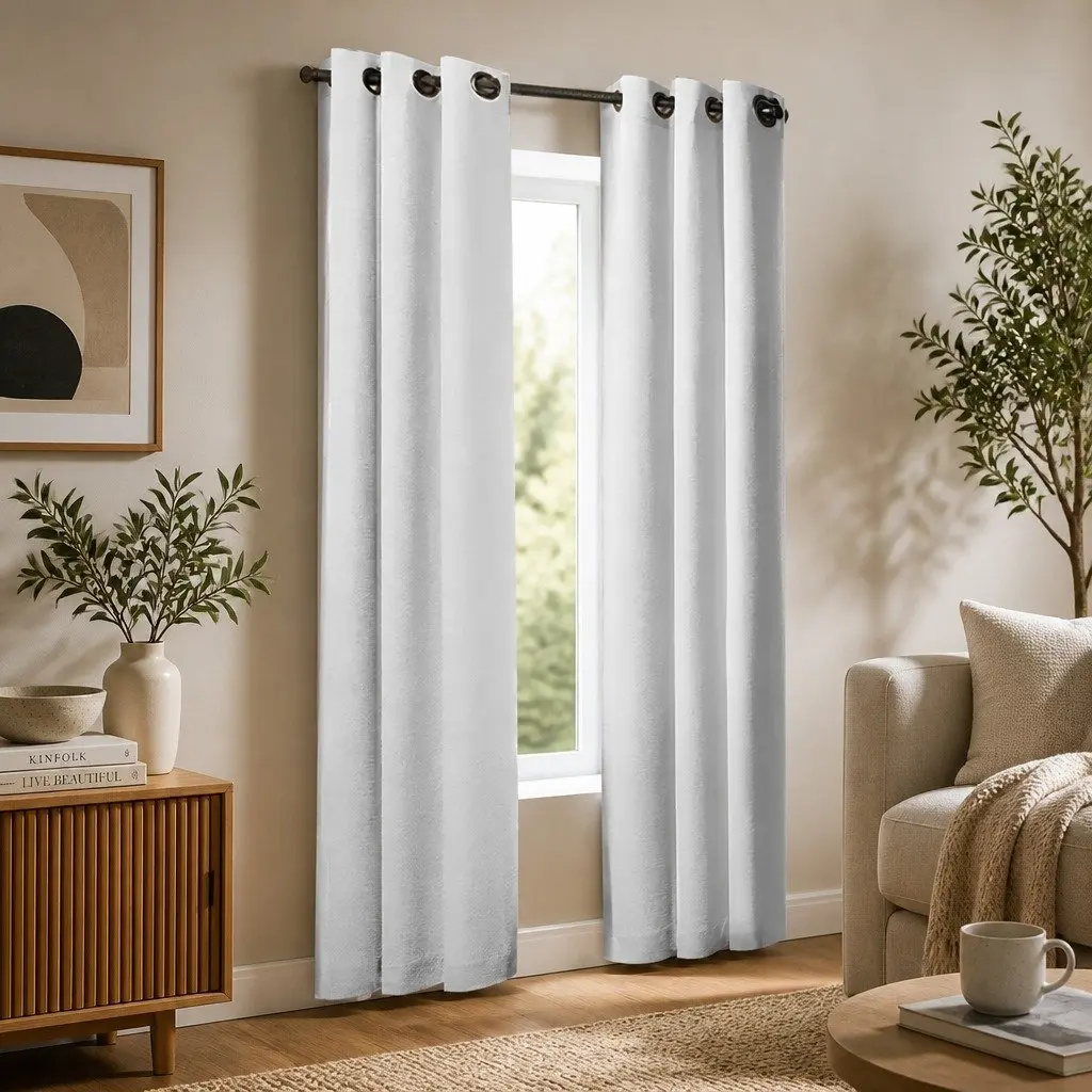Blackout Curtain Panels Avocado 2 Piece Eyelet Triple Layer Noise Insulation Heat Preservation
