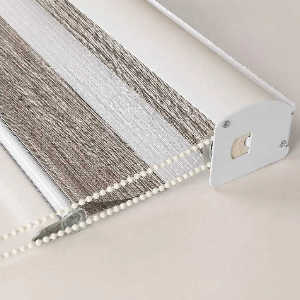 Zebra Roller Blind White 60x210cm Dual Layer Light Control Privacy Shade