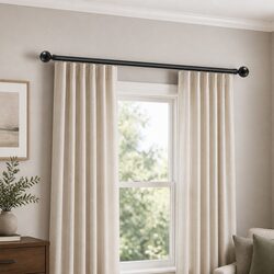 Compact and Sturdy Black Curtain Rods