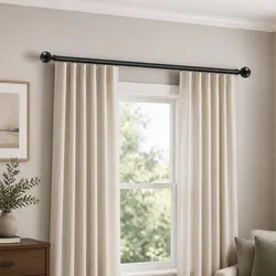 Compact and Sturdy Black Curtain Rods
