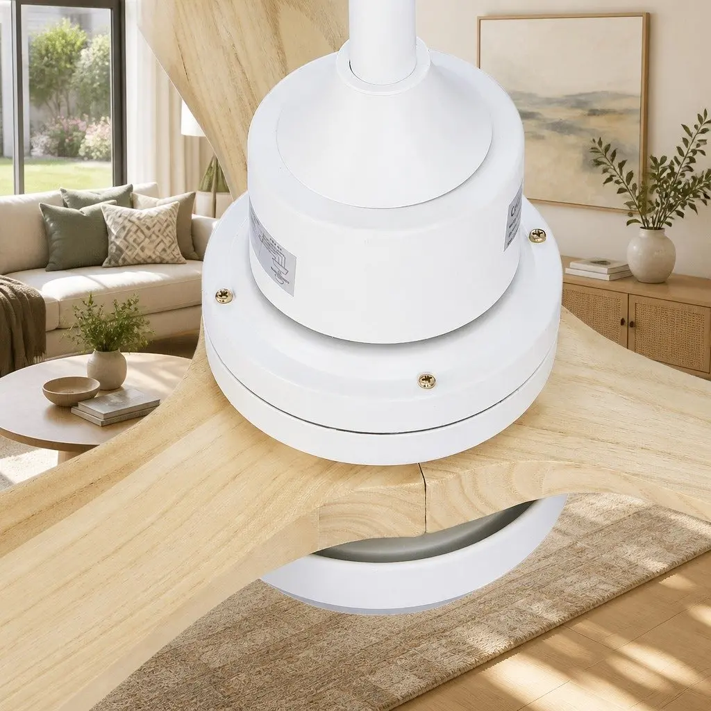 Ceiling Fan 52 Inch Wood Blades DC Motor LED Light Remote Control Indoor