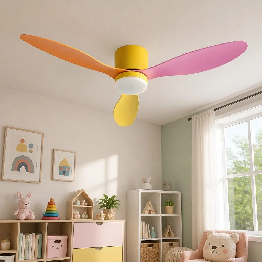 Ceiling Fan 52 Inch White DC Motor 3 Blade LED Light Remote Control Indoor Outdoor