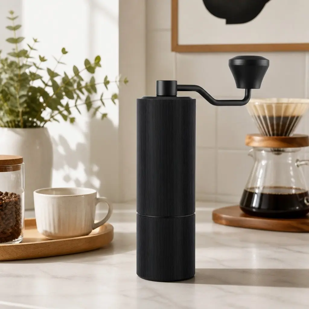 Manual Coffee Grinder Dark Grey 18.5cm 24 Adjustable Grind Settings Portable