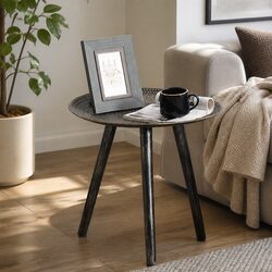 Side Table Coffee Bedside End Table Composite Wood Top Solid Wood Legs Storage