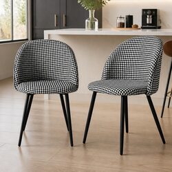 Concise Design and Quality in Houndstooth Chairs