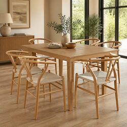Stylish and Comfortable Rattan Seat Dining Chairs