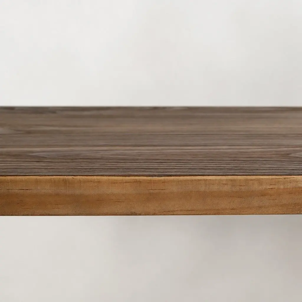 Dining Bench Chair 140cm Wooden Seat Industrial Design Steel Frame Home