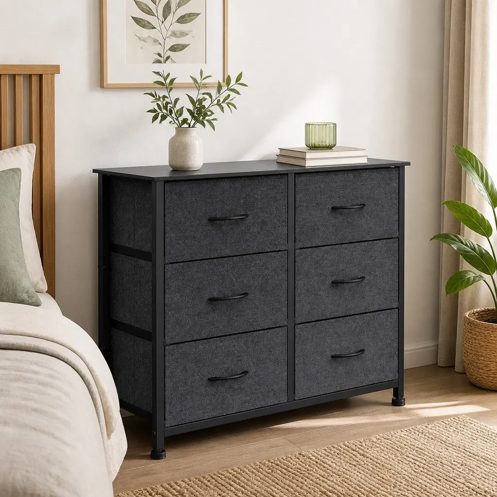 Dark Grey Storage Tower with Removable Drawers
