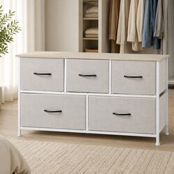 Compact and Functional Beige Storage Cabinet Tower