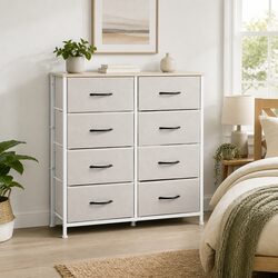 Your Friendly Beige 8-Drawer Storage Cabinet Solution