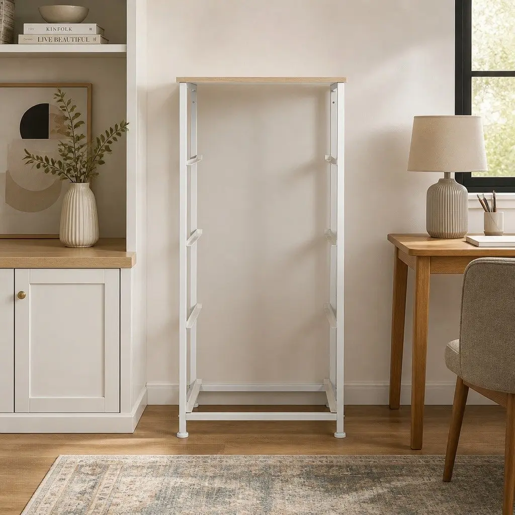 Storage Cabinet Beige 4 Drawer Chest of Drawers Bedroom Organiser Unit