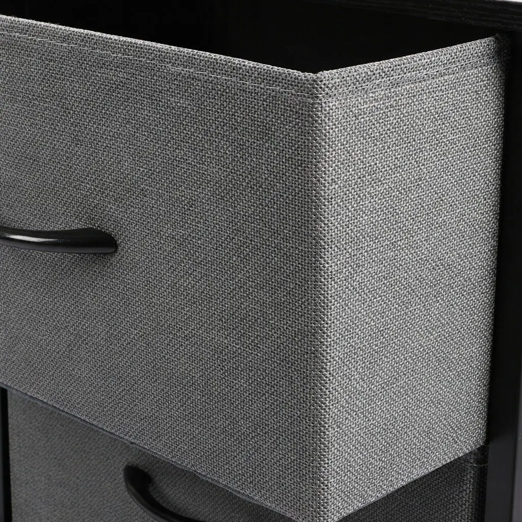Storage Cabinet Dark Grey 45cm x 30cm x 93cm Durable Construction with Spacious Drawers