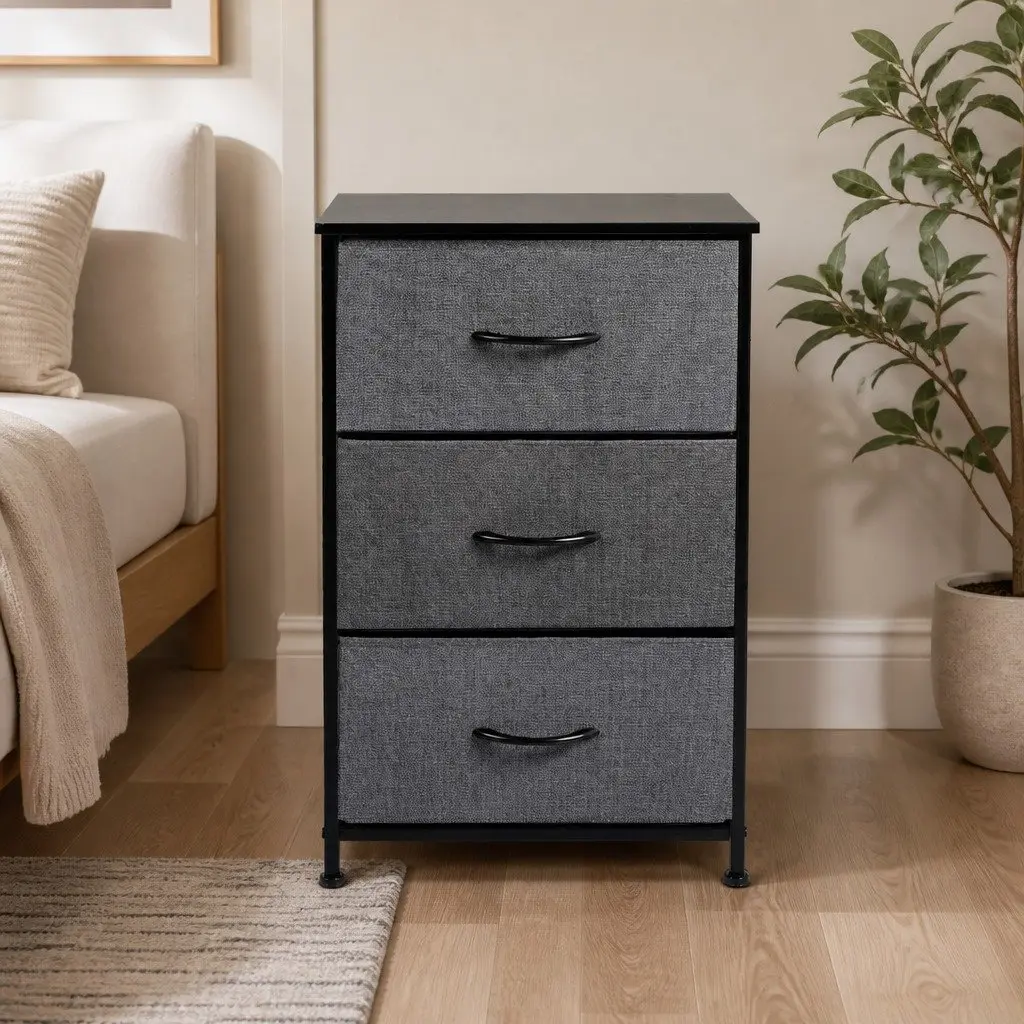 Storage Cabinet Dark Grey 70cm Multi Drawer Organizer for Bedroom Kitchen Living Space