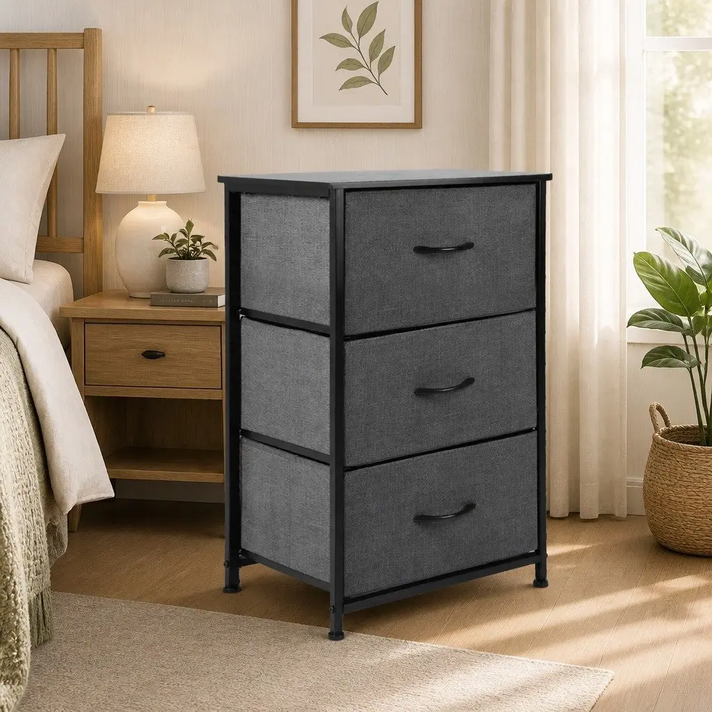 Storage Cabinet Dark Grey 70cm Multi Drawer Organizer for Bedroom Kitchen Living Space