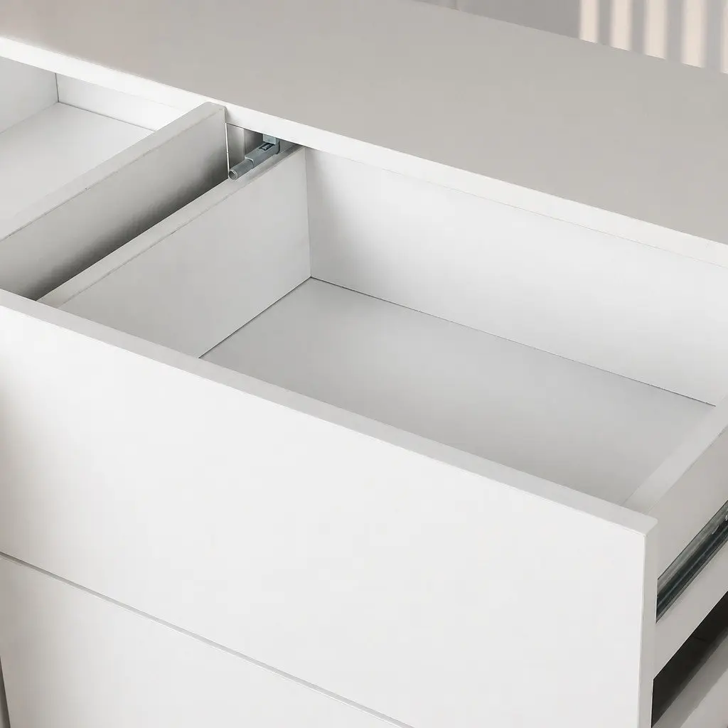 White Sideboard with Ample Storage Space